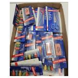 Lot Pencil Erasers, Scissors, & Lg Erasers