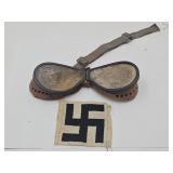 WWII German Swastika Patch + Goggles Military