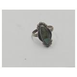 925 Silver Ring Turquoise Signed GC 6.5