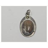 14K Gold Nugget On Sterling Silver Pendant