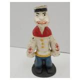 Cast Iron Popeye Bank 5 3/4" h