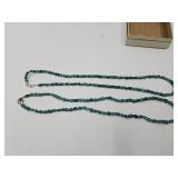 2 Turquoise & 925 Sterling Silver Necklaces 22"