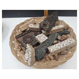 Lot Of Hand Craved India Design Stampers