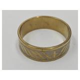 Gold Tone Stainless Steel Ring Sz 10