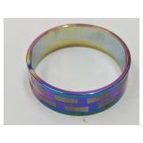 Stainless Steel Rainbow Colored Ring Sz 11