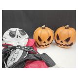 10" Blow Mold Pumpkins NWT & Inflatible