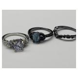 New Silver Plated Rings Sz 7