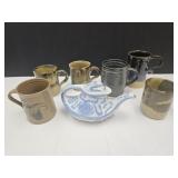 Pottery Mugs & Tea Pot Ripley & Klie +