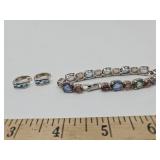 Monet Bracelet w 925 Silver Earrings