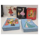 5 Vintage Barbie Cases See Condition