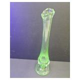 Uranium Glass Vase 8.5" High
