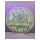 Uranium Glass Plate 8.5" Wide