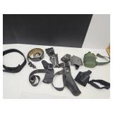 Lot Of Holsters + Tactical Belts + Canteen