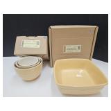 Longaberger Pottery: Nesting & Square Bowl