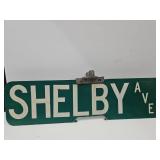 Shelby Ave. Street Sign 2-sided w Hardware