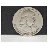 1951 Franklin Silver Half Dollar Coin