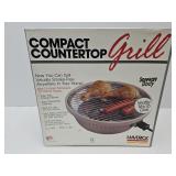 NIB Stoneware Compact Countertop Electric Grill