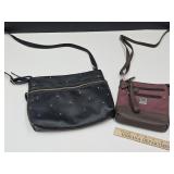 12" Wide Black Purse & Stone & Comp 7"W Purse