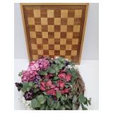 Hand Made Sturdy Checker Board & Wreath  22"