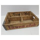 Towne  Club Vintage Wood Advertising Crate