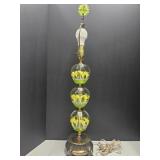Beautiful 3 Ball St. Clair Lamp W Finial 29.5" H