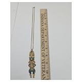 1/20 Chain 14K Aztec Mayan Totem Pendant