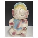 Vintage American Bisque Elephant Cookie Jar