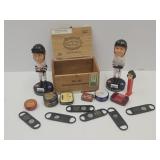 Cigar Box, Cutters, Tabacco Tins +