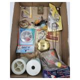 Fishing Tackle LG Hook Canadian Brass, Line +