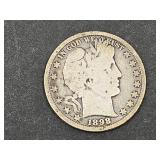 1898 Silver Barber Half Dollar Coin
