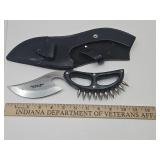 10" Knife W knuckle Spike & Sheath