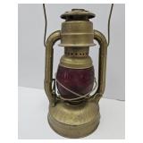 Dietz Little Wizard Fire Dept Red Globe Lantern