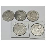 5 Ike Dollar Coins