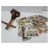 Antique Stereoscope w Picture Cards