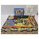 Rugrat Throw & Puzzle & Bag Of Blocks