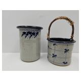2 Pieces Signed Pottery- John Peterson? -Muncie