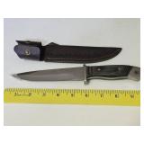 Nw 10" Wood Handle Knife w Sheath