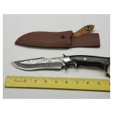 New 10" Wood Handle Knife w Sheath