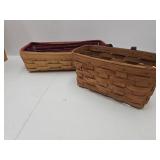 2 Longaberger Baskets 9" & 14" Wide