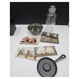 Small Cast Iron Mold, Morton Jar, Picture Carts