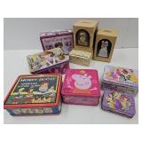 Lot Of Lunch Boxes & Precious Moments