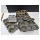 Lot of VTG Muffin Pans EKCO +