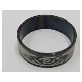 Black Stainless Steel Ring Sz 10