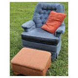Vintage Lazy Boy Swivel Rocker & Ottoman