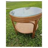 Bamboo Side Table 26 x 22" high