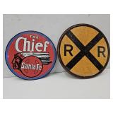 Metal Signs- The Chief Santa Fe & Railroad 11 1/2"