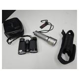 LED Lenser Light & Small Nikon Binoculars  6 x 18"