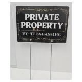 PRIVATE PROPERTY Metal Sign 12.5" W