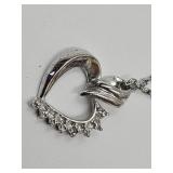 Heart Pendant,  Necklace 20"