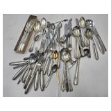 Silverplated Silverware Table Knives, Spoons, ETC